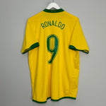 Shop 2006/08 BRAZIL RONALDO #9 HOME SHIRT (L) NIKE, classic football shirts, vintage football shirts & retro soccer jerseys at Cult Kits