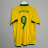 Shop 2006/08 BRAZIL RONALDO #9 HOME SHIRT (L) NIKE, classic football shirts, vintage football shirts & retro soccer jerseys at Cult Kits