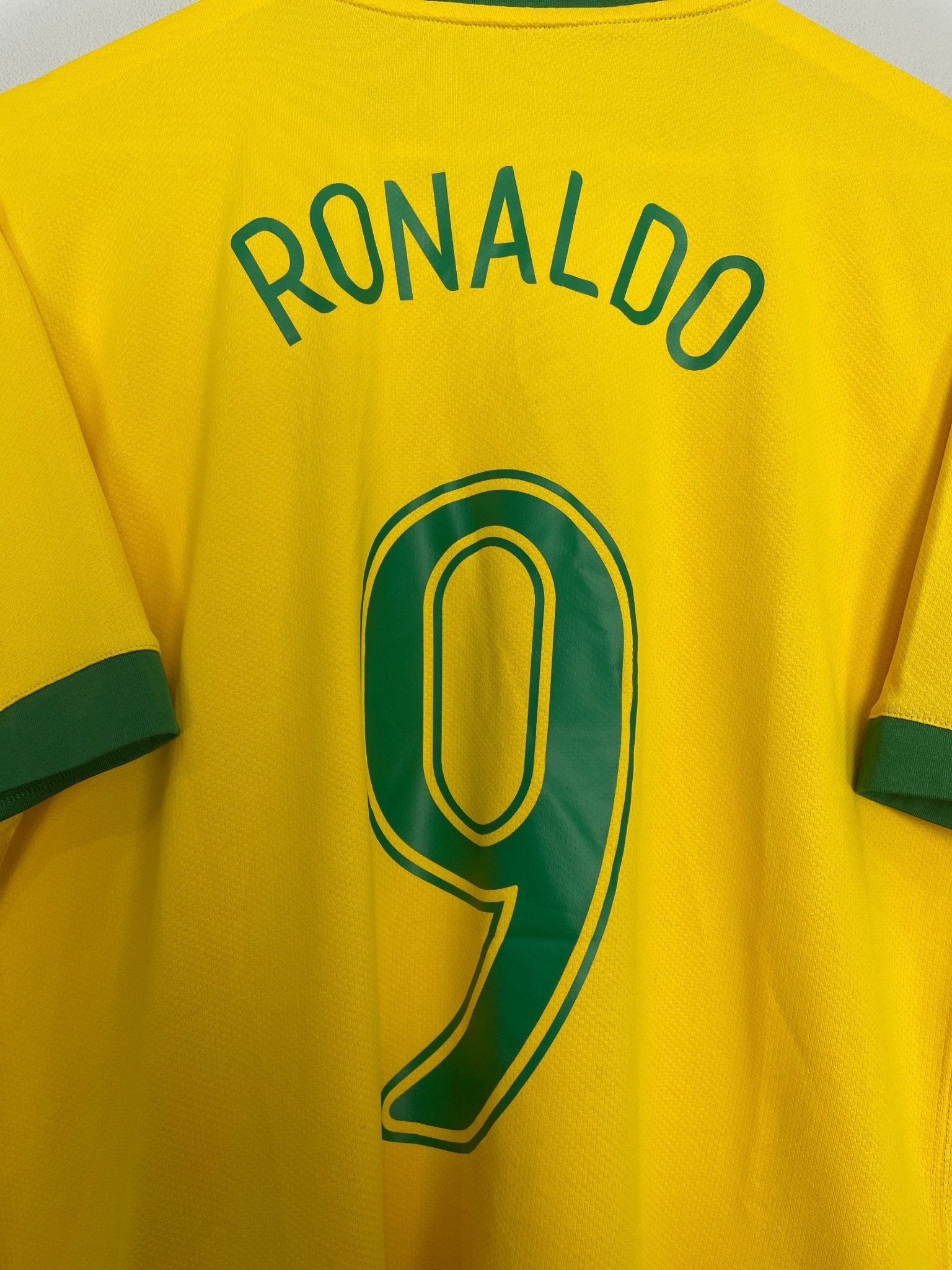Shop 2006/08 BRAZIL RONALDO #9 HOME SHIRT (L) NIKE, classic football shirts, vintage football shirts & retro soccer jerseys at Cult Kits