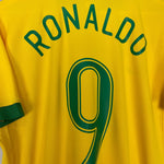 Shop 2006/08 BRAZIL RONALDO #9 HOME SHIRT (L) NIKE, classic football shirts, vintage football shirts & retro soccer jerseys at Cult Kits