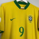 Shop 2006/08 BRAZIL RONALDO #9 HOME SHIRT (M) NIKE, classic football shirts, vintage football shirts & retro soccer jerseys at Cult Kits
