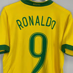2006/08 BRAZIL RONALDO 9 HOME SHIRT (M) NIKE - Cult Kits - Medium - Buy Vintage Football Shirts, Authentic Retro Football Shirts For Sale, Classic Football Shirts & Soccer Jersey