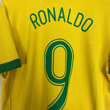 Shop 2006/08 BRAZIL RONALDO #9 HOME SHIRT (M) NIKE, classic football shirts, vintage football shirts & retro soccer jerseys at Cult Kits