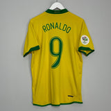 Shop 2006/08 BRAZIL RONALDO #9 HOME SHIRT (M) NIKE, classic football shirts, vintage football shirts & retro soccer jerseys at Cult Kits