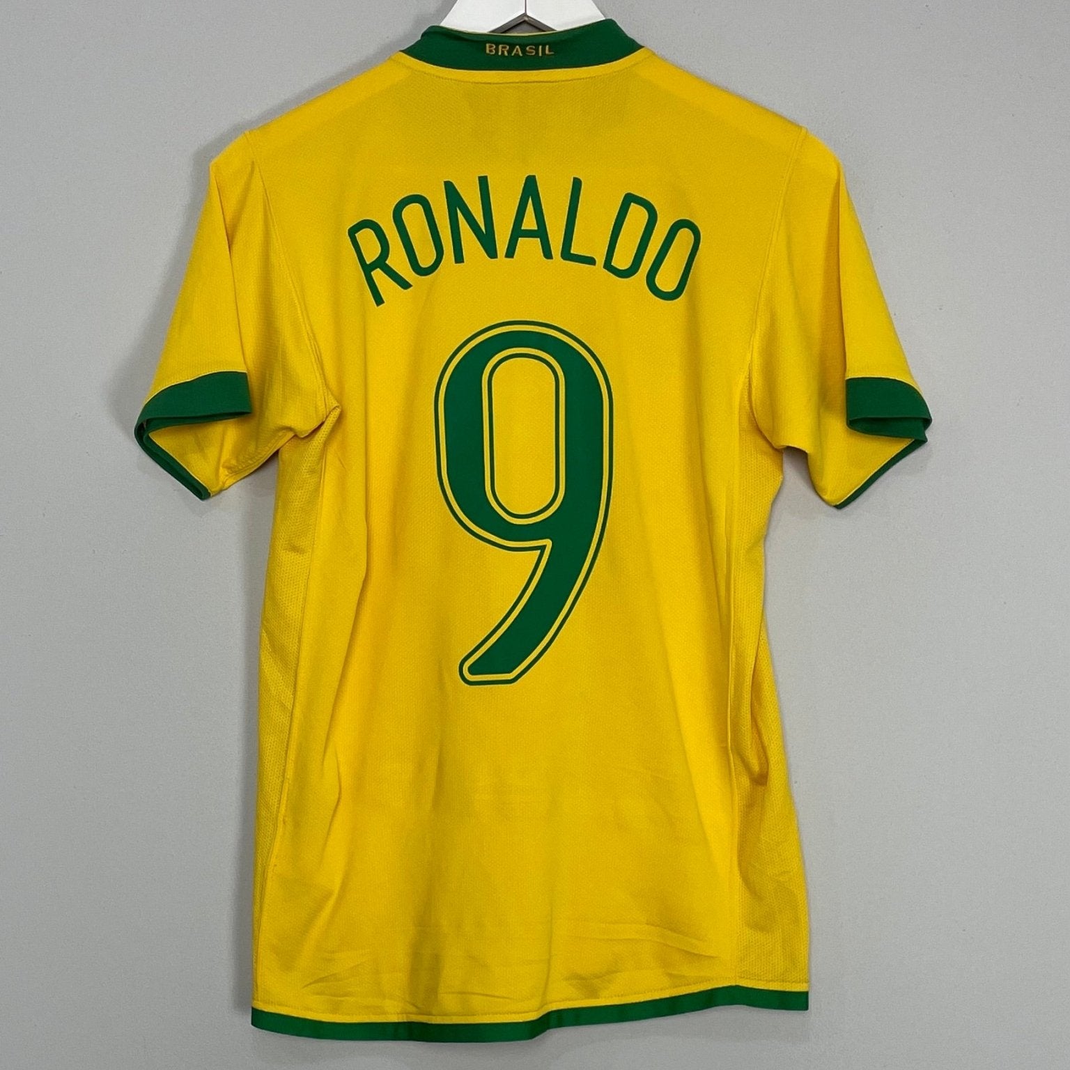Shop 2006/08 BRAZIL RONALDO #9 HOME SHIRT (S) NIKE, classic football shirts, vintage football shirts & retro soccer jerseys at Cult Kits