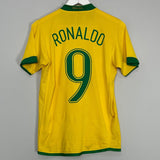 Shop 2006/08 BRAZIL RONALDO #9 HOME SHIRT (S) NIKE, classic football shirts, vintage football shirts & retro soccer jerseys at Cult Kits