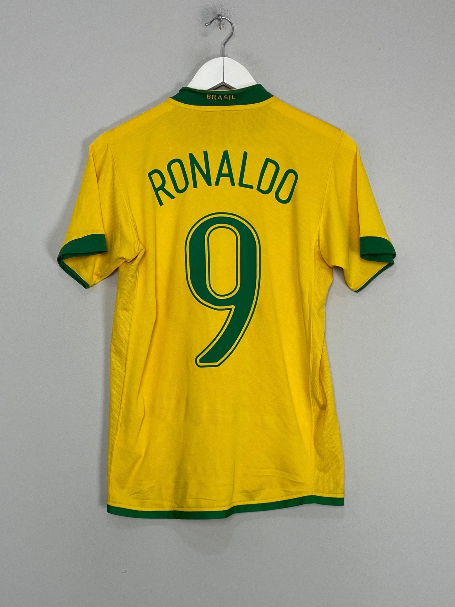 Shop 2006/08 BRAZIL RONALDO #9 HOME SHIRT (S) NIKE, classic football shirts, vintage football shirts & retro soccer jerseys at Cult Kits