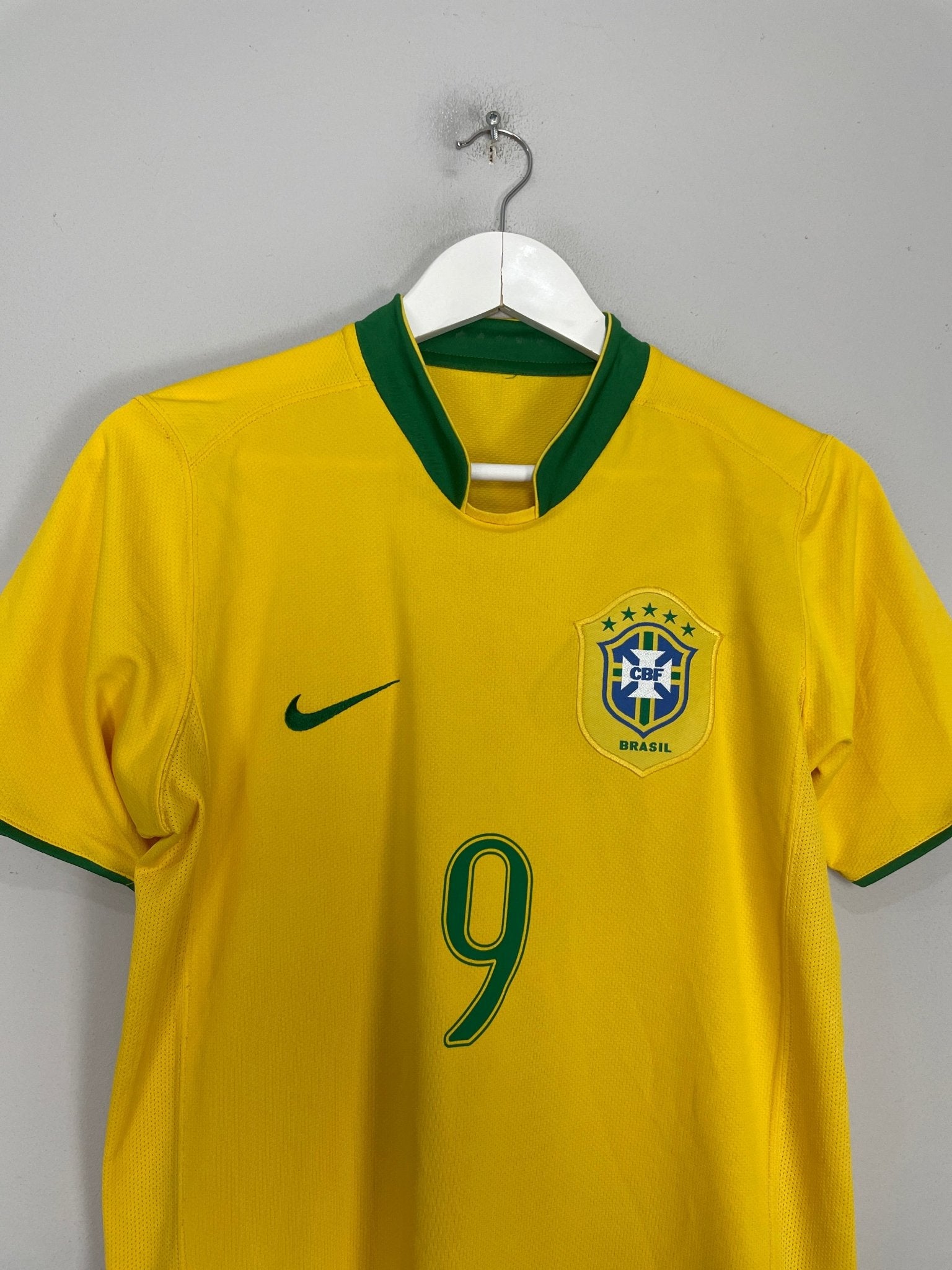 Shop 2006/08 BRAZIL RONALDO #9 HOME SHIRT (S) NIKE, classic football shirts, vintage football shirts & retro soccer jerseys at Cult Kits