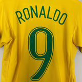 Shop 2006/08 BRAZIL RONALDO #9 HOME SHIRT (S) NIKE, classic football shirts, vintage football shirts & retro soccer jerseys at Cult Kits