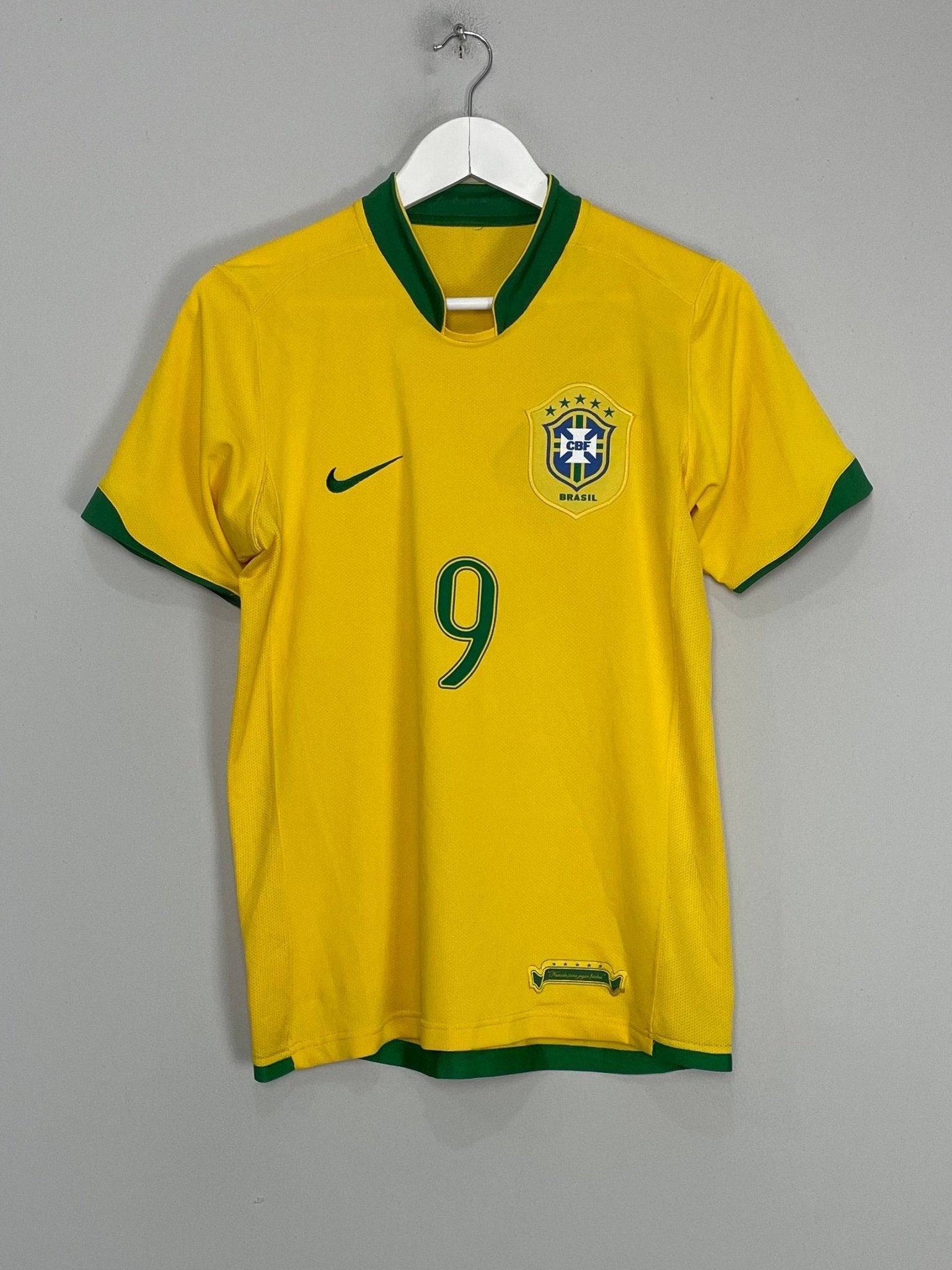 Shop 2006/08 BRAZIL RONALDO #9 HOME SHIRT (S) NIKE, classic football shirts, vintage football shirts & retro soccer jerseys at Cult Kits