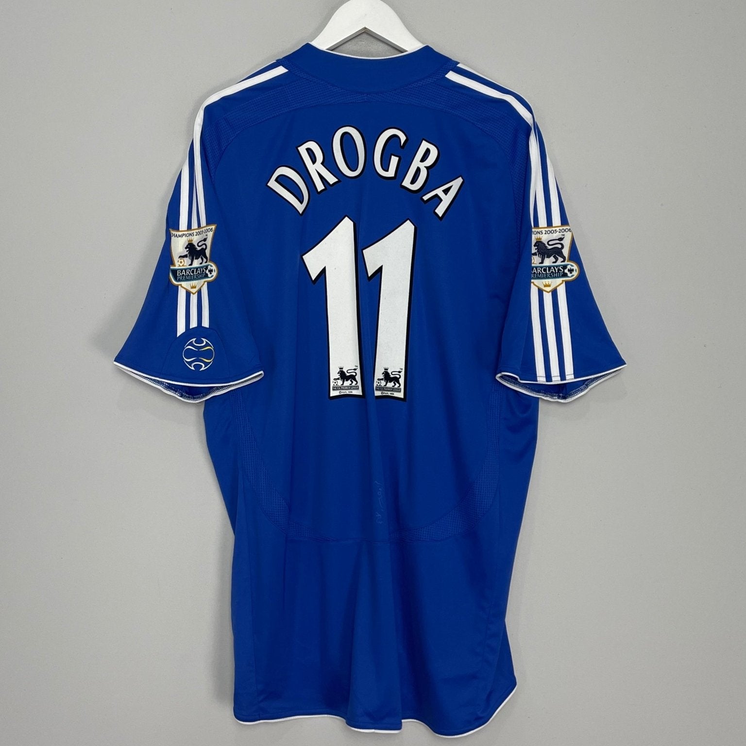 Shop 2006/08 CHELSEA DROGBA #11 HOME SHIRT (XXL) ADIDAS, classic football shirts, vintage football shirts & retro soccer jerseys at Cult Kits