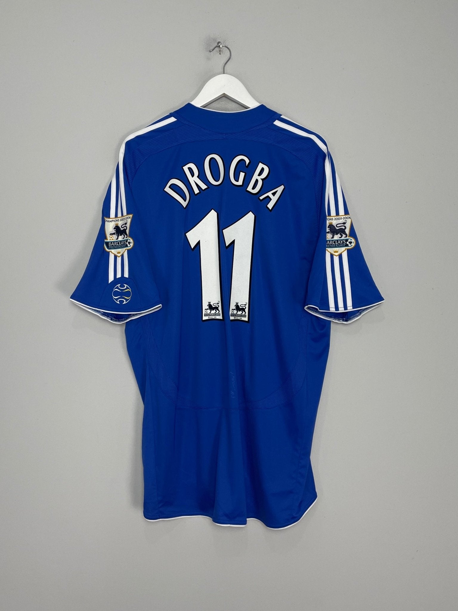 Shop 2006/08 CHELSEA DROGBA #11 HOME SHIRT (XXL) ADIDAS, classic football shirts, vintage football shirts & retro soccer jerseys at Cult Kits