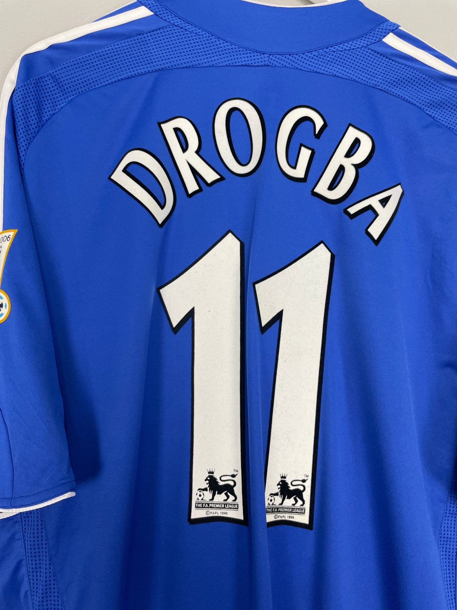 Shop 2006/08 CHELSEA DROGBA #11 HOME SHIRT (XXL) ADIDAS, classic football shirts, vintage football shirts & retro soccer jerseys at Cult Kits