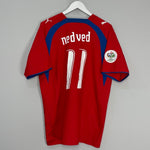 Shop 2006/08 CZECH REPUBLIC NEDVED #11 HOME SHIRT (L) PUMA, classic football shirts, vintage football shirts & retro soccer jerseys at Cult Kits