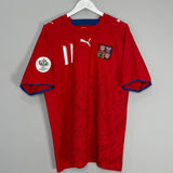 Shop 2006/08 CZECH REPUBLIC NEDVED #11 HOME SHIRT (L) PUMA, classic football shirts, vintage football shirts & retro soccer jerseys at Cult Kits