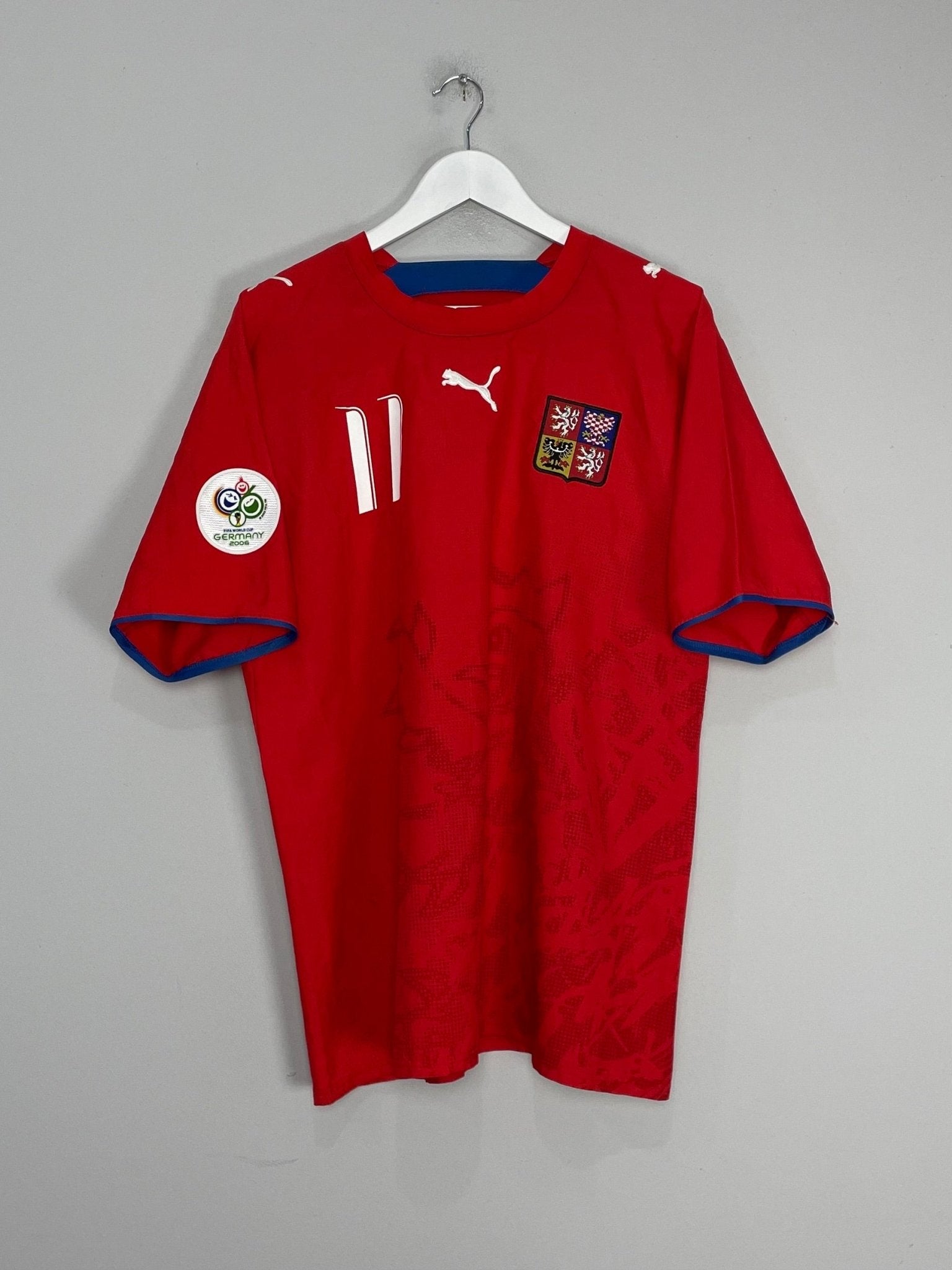 Shop 2006/08 CZECH REPUBLIC NEDVED #11 HOME SHIRT (L) PUMA, classic football shirts, vintage football shirts & retro soccer jerseys at Cult Kits