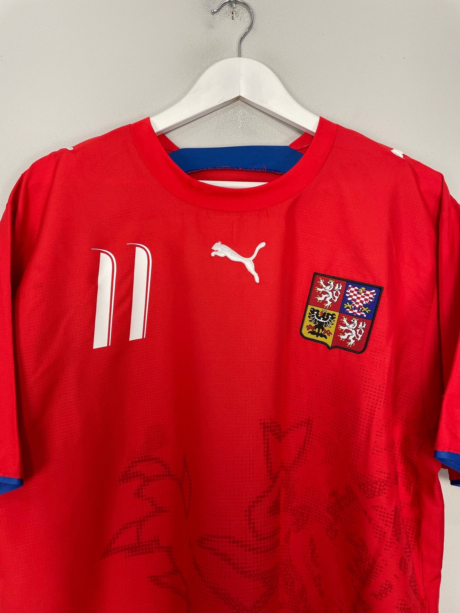 Shop 2006/08 CZECH REPUBLIC NEDVED #11 HOME SHIRT (L) PUMA, classic football shirts, vintage football shirts & retro soccer jerseys at Cult Kits