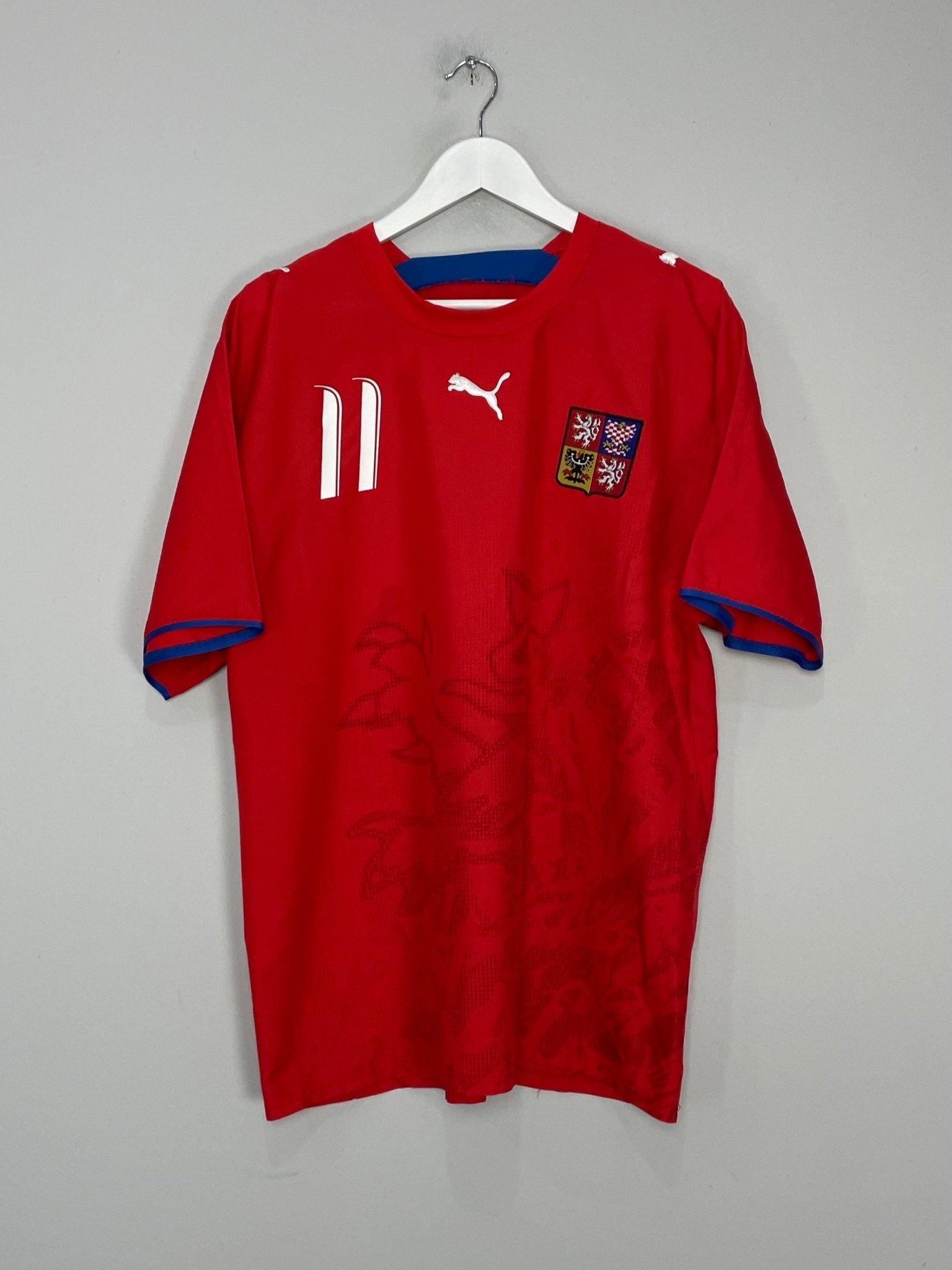 Shop 2006/08 CZECH REPUBLIC NEDVED #11 HOME SHIRT (L) PUMA, classic football shirts, vintage football shirts & retro soccer jerseys at Cult Kits