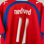 Shop 2006/08 CZECH REPUBLIC NEDVED #11 HOME SHIRT (L) PUMA, classic football shirts, vintage football shirts & retro soccer jerseys at Cult Kits
