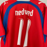 Shop 2006/08 CZECH REPUBLIC NEDVED #11 HOME SHIRT (L) PUMA, classic football shirts, vintage football shirts & retro soccer jerseys at Cult Kits