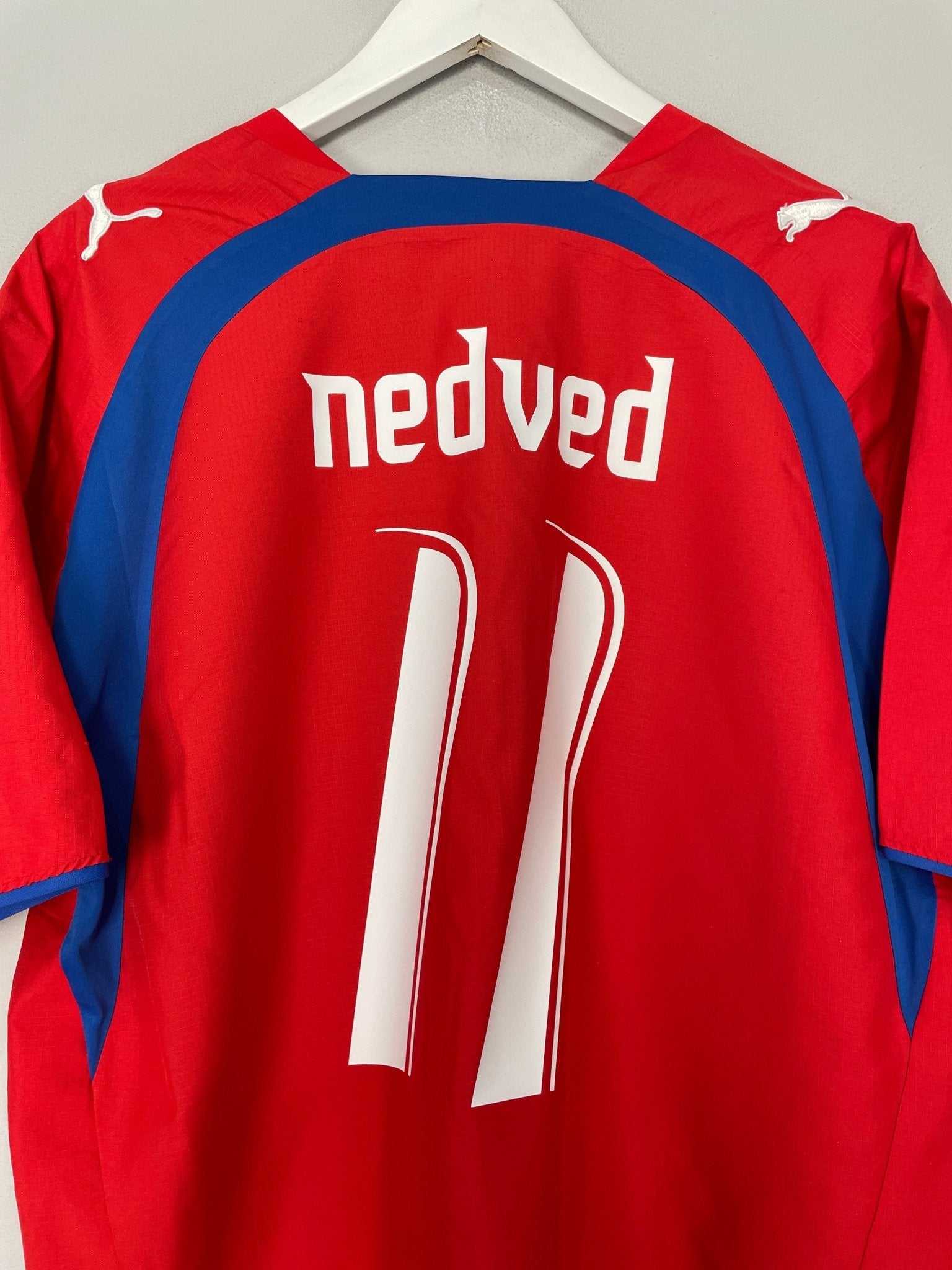 Shop 2006/08 CZECH REPUBLIC NEDVED #11 HOME SHIRT (L) PUMA, classic football shirts, vintage football shirts & retro soccer jerseys at Cult Kits