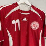 Shop 2006/08 DENMARK BENDTNER #11 HOME SHIRT (M) ADIDAS, classic football shirts, vintage football shirts & retro soccer jerseys at Cult Kits