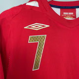 Shop 2006/08 ENGLAND BECKHAM #7 AWAY SHIRT (S) UMBRO, classic football shirts, vintage football shirts & retro soccer jerseys at Cult Kits