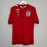 Shop 2006/08 ENGLAND BECKHAM #7 AWAY SHIRT (S) UMBRO, classic football shirts, vintage football shirts & retro soccer jerseys at Cult Kits