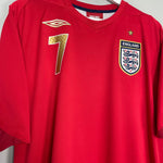 Shop 2006/08 ENGLAND BECKHAM #7 AWAY SHIRT (XL) UMBRO, classic football shirts, vintage football shirts & retro soccer jerseys at Cult Kits