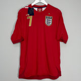 Shop 2006/08 ENGLAND BECKHAM #7 *BNWT* AWAY SHIRT (L) UMBRO, classic football shirts, vintage football shirts & retro soccer jerseys at Cult Kits