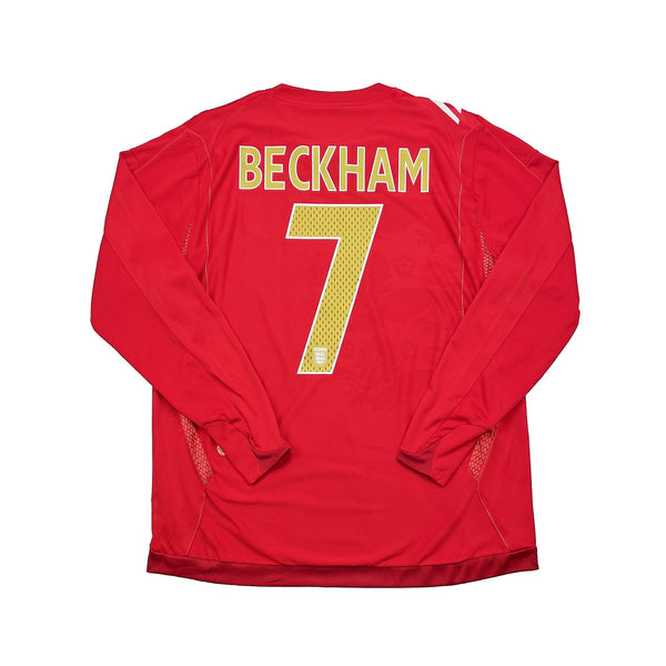 2006/08 England Beckham #7 L/S Away Shirt (L) Umbro – Cult Kits