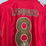 Shop 2006/08 ENGLAND LAMPARD #8 L/S AWAY SHIRT (L) UMBRO, classic football shirts, vintage football shirts & retro soccer jerseys at Cult Kits