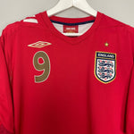 Shop 2006/08 ENGLAND ROONEY #9 AWAY SHIRT (XL) UMBRO, classic football shirts, vintage football shirts & retro soccer jerseys at Cult Kits