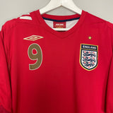 Shop 2006/08 ENGLAND ROONEY #9 AWAY SHIRT (XL) UMBRO, classic football shirts, vintage football shirts & retro soccer jerseys at Cult Kits