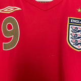 Shop 2006/08 ENGLAND ROONEY #9 AWAY SHIRT (XL) UMBRO, classic football shirts, vintage football shirts & retro soccer jerseys at Cult Kits
