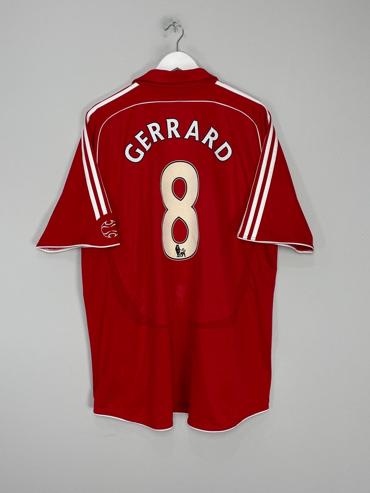 Shop 2006/08 LIVERPOOL GERRARD #6 HOME SHIRT (XXL) ADIDAS, classic football shirts, vintage football shirts & retro soccer jerseys at Cult Kits