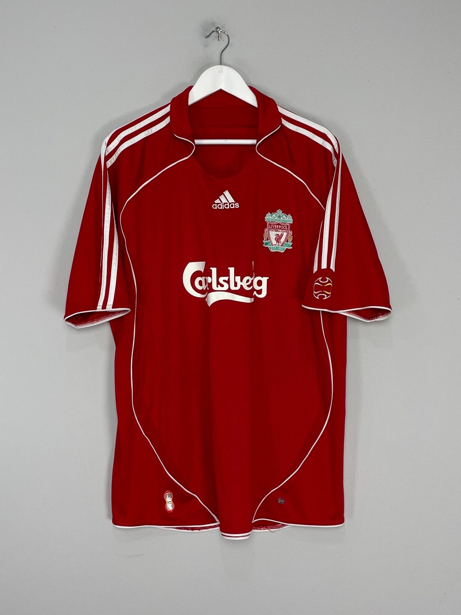Shop 2006/08 LIVERPOOL GERRARD #6 HOME SHIRT (XXL) ADIDAS, classic football shirts, vintage football shirts & retro soccer jerseys at Cult Kits