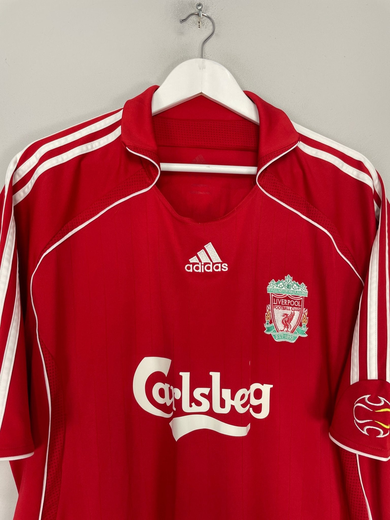 Shop 2006/08 LIVERPOOL GERRARD #6 HOME SHIRT (XXL) ADIDAS, classic football shirts, vintage football shirts & retro soccer jerseys at Cult Kits