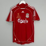 Shop 2006/08 LIVERPOOL GERRARD #8 C/L FINAL HOME SHIRT (S) ADIDAS, classic football shirts, vintage football shirts & retro soccer jerseys at Cult Kits