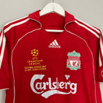 Shop 2006/08 LIVERPOOL GERRARD #8 C/L FINAL HOME SHIRT (S) ADIDAS, classic football shirts, vintage football shirts & retro soccer jerseys at Cult Kits