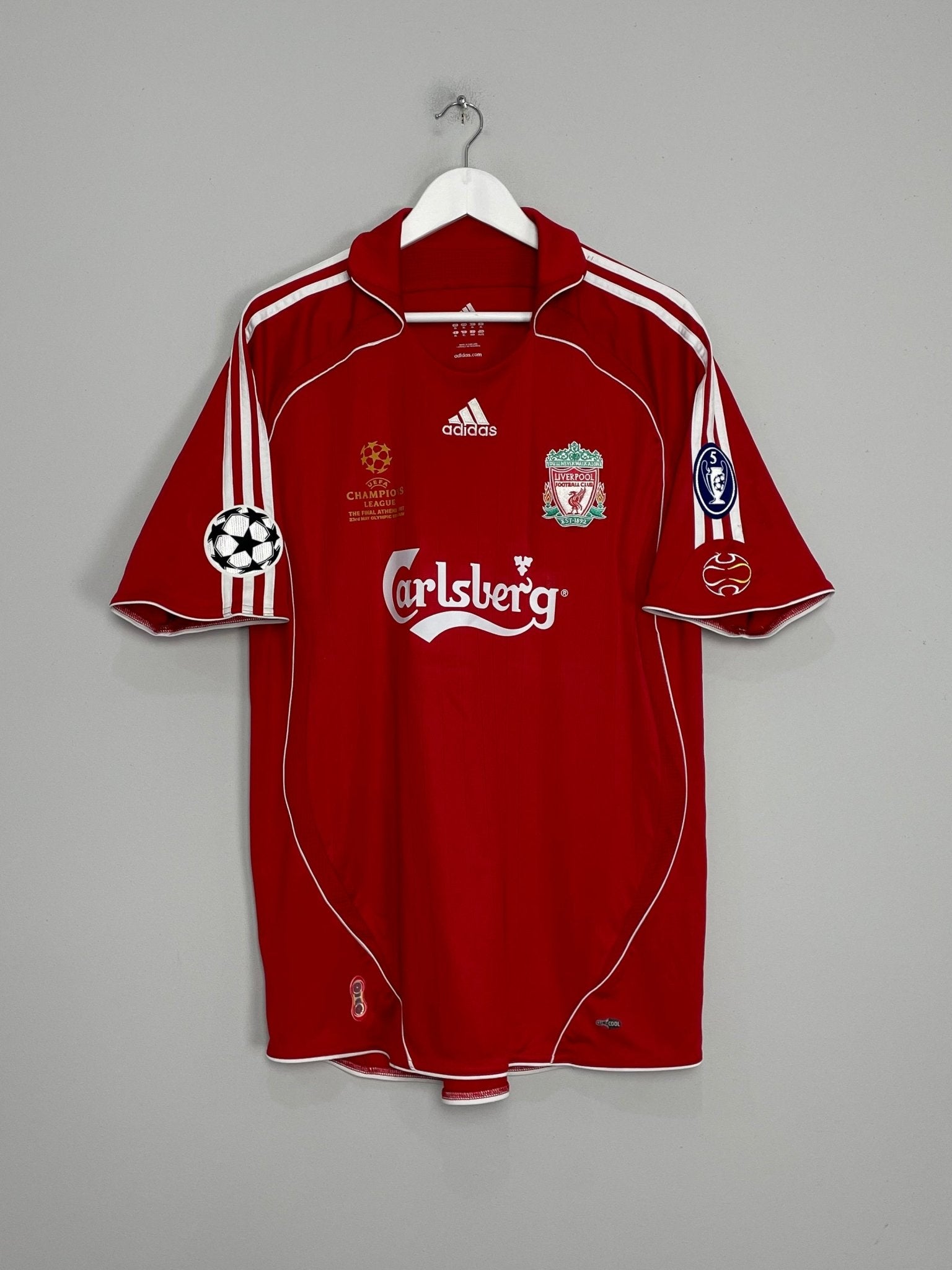 2006/08 LIVERPOOL GERRARD #8 C/L FINAL HOME SHIRT (XL) ADIDAS