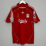 Shop 2006/08 LIVERPOOL GERRARD #8 C/L FINAL HOME SHIRT (XL) ADIDAS, classic football shirts, vintage football shirts & retro soccer jerseys at Cult Kits