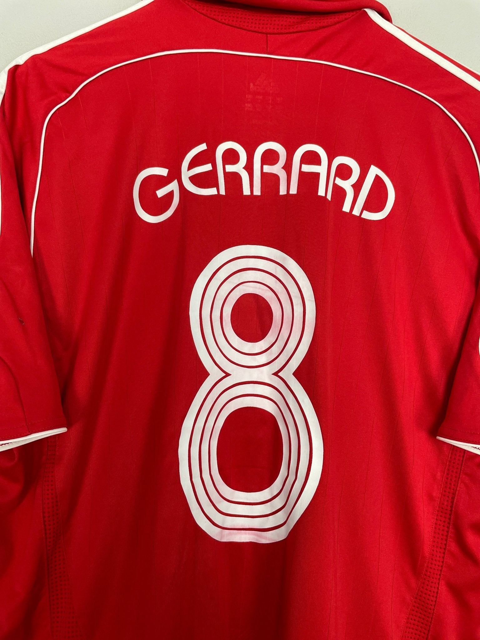 2006/08 LIVERPOOL GERRARD #8 C/L FINAL HOME SHIRT (XL) ADIDAS