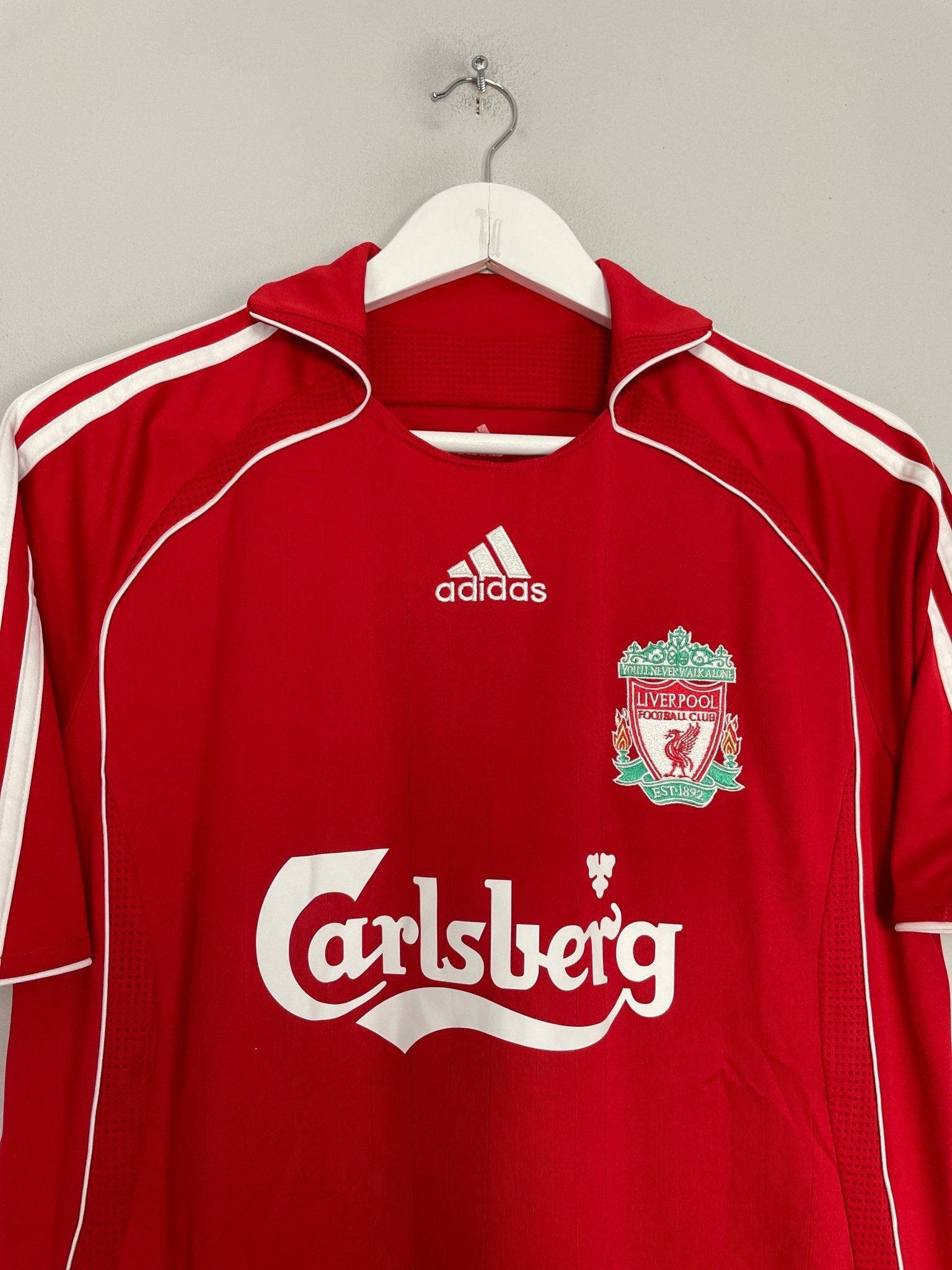 Shop 2006/08 LIVERPOOL GERRARD #8 HOME SHIRT (S) ADIDAS, classic football shirts, vintage football shirts & retro soccer jerseys at Cult Kits