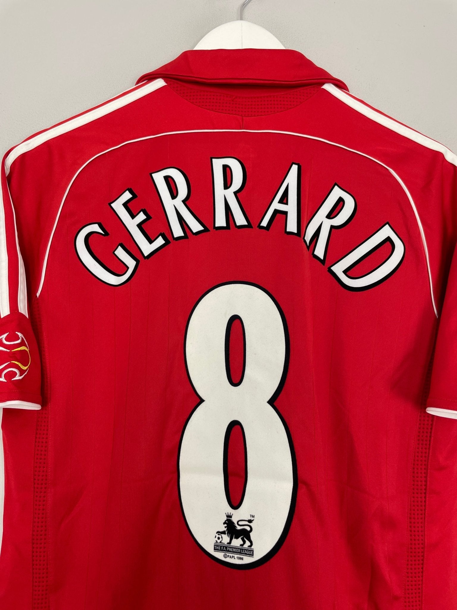 Shop 2006/08 LIVERPOOL GERRARD #8 HOME SHIRT (S) ADIDAS, classic football shirts, vintage football shirts & retro soccer jerseys at Cult Kits