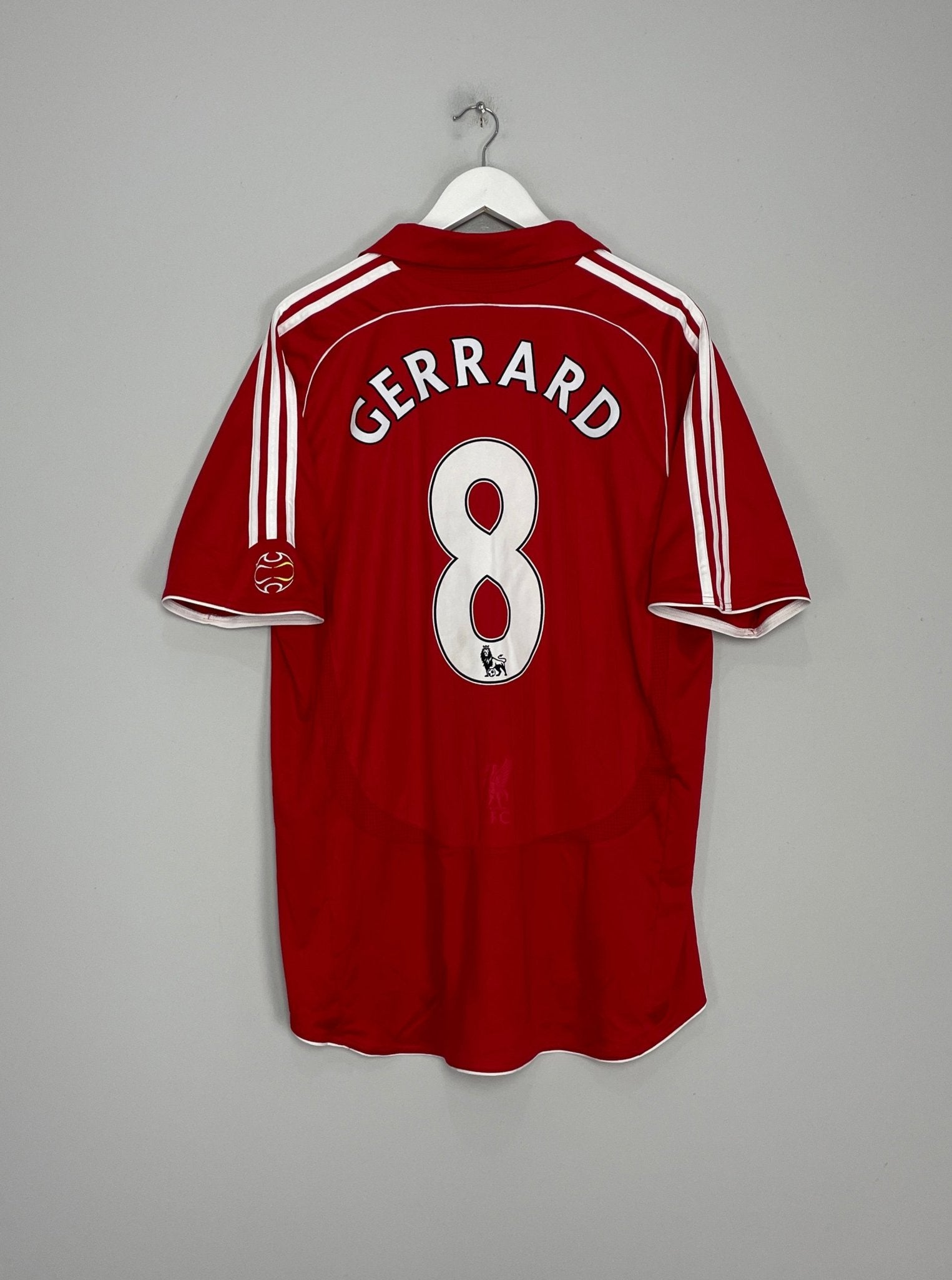 Shop 2006/08 LIVERPOOL GERRARD #8 HOME SHIRT (XL) ADIDAS, classic football shirts, vintage football shirts & retro soccer jerseys at Cult Kits
