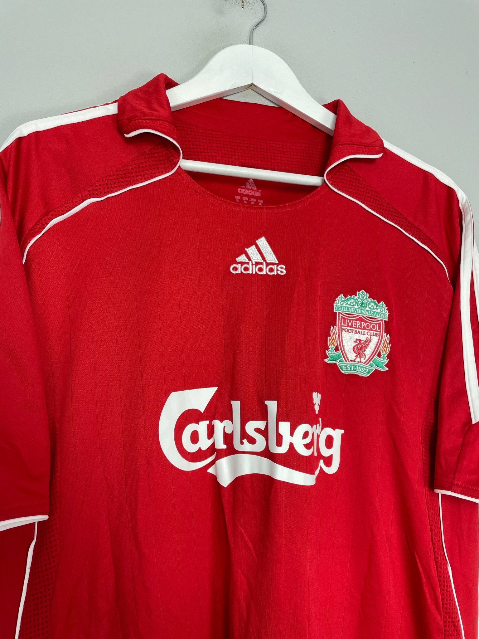 Shop 2006/08 LIVERPOOL GERRARD #8 HOME SHIRT (XL) ADIDAS, classic football shirts, vintage football shirts & retro soccer jerseys at Cult Kits