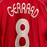 Shop 2006/08 LIVERPOOL GERRARD #8 *PLAYER ISSUE* C/L HOME SHIRT (L) ADIDAS, classic football shirts, vintage football shirts & retro soccer jerseys at Cult Kits