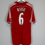 Shop 2006/08 LIVERPOOL RIISE #6 HOME SHIRT (XL) ADIDAS, classic football shirts, vintage football shirts & retro soccer jerseys at Cult Kits