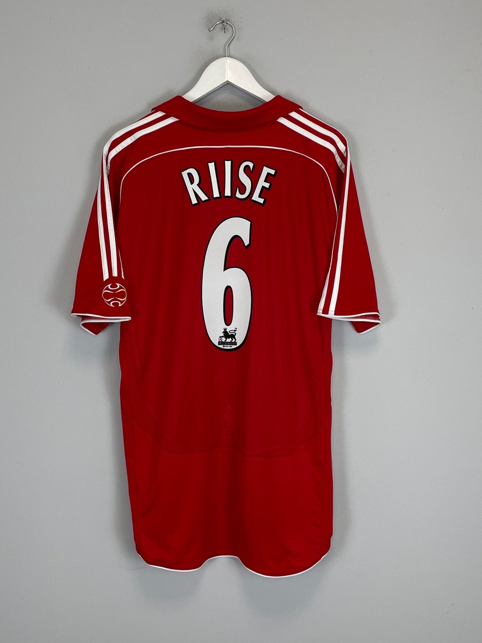 Shop 2006/08 LIVERPOOL RIISE #6 HOME SHIRT (XL) ADIDAS, classic football shirts, vintage football shirts & retro soccer jerseys at Cult Kits